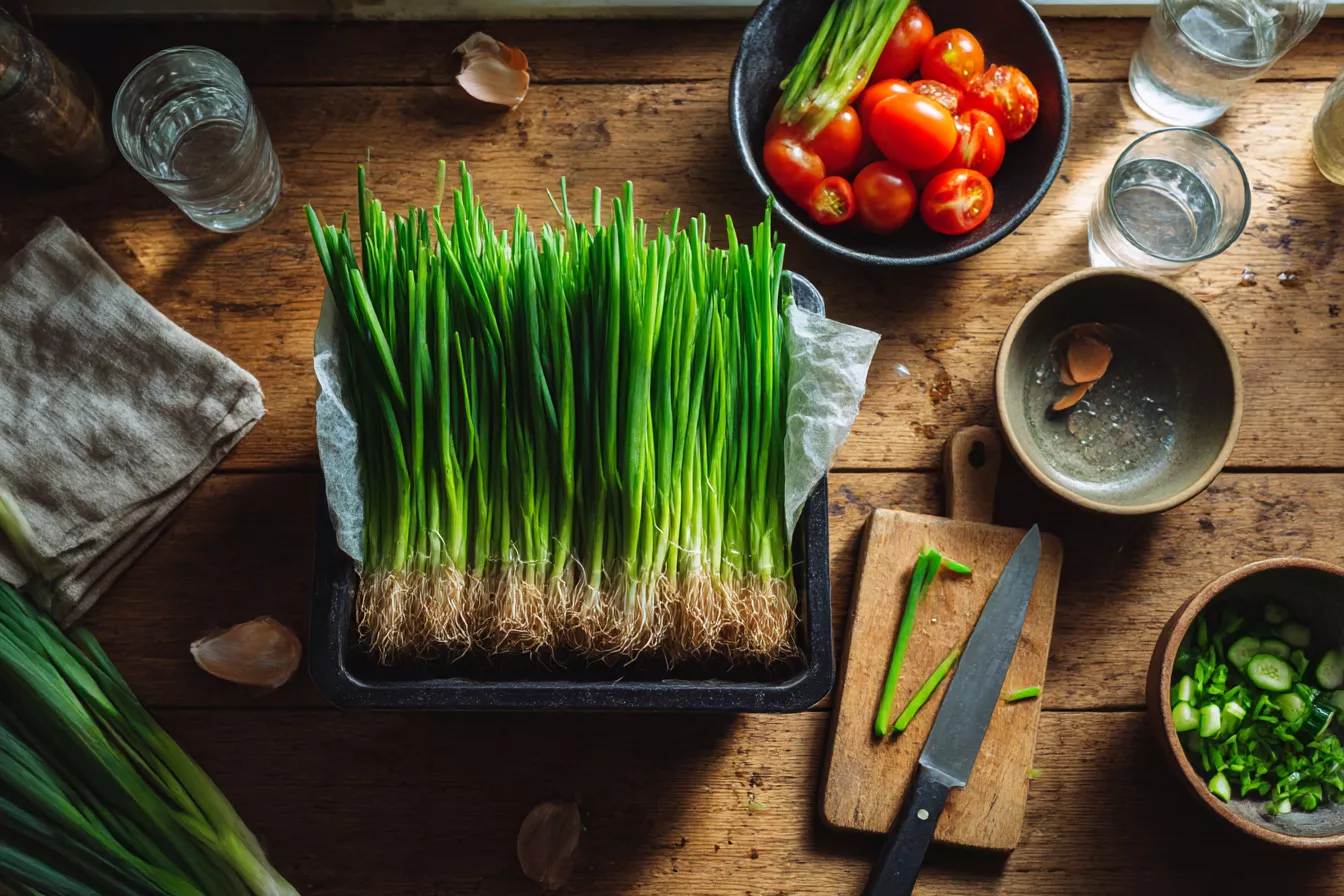 Зелёный лук всю зиму без земли: чистый подоконник и витамины к столу