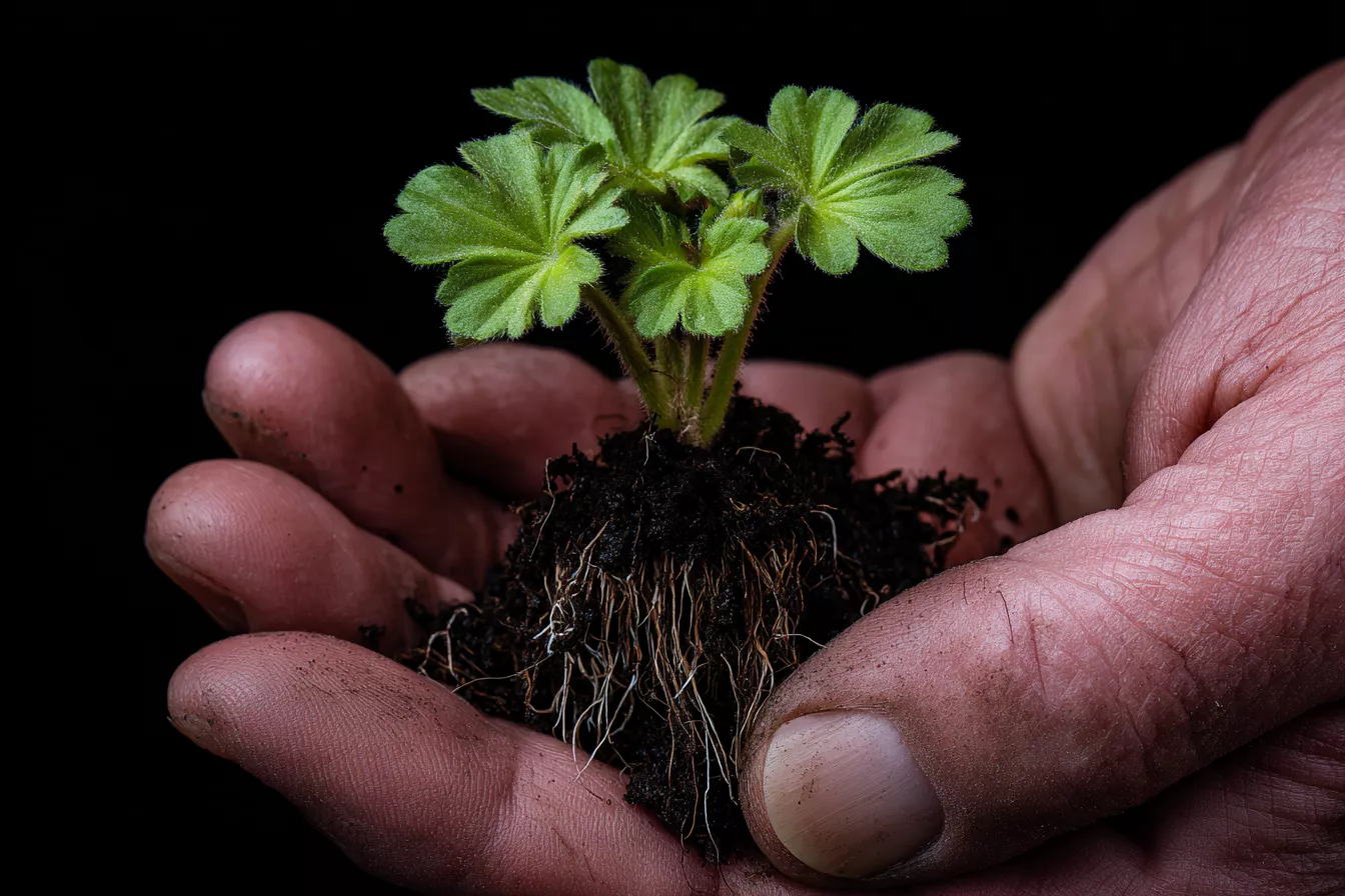 Как быстро укоренить герань в воде: метод с «махнатыми» корнями