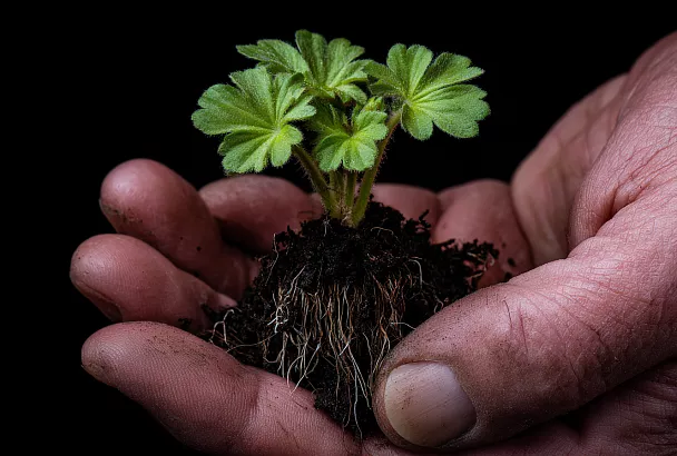Как быстро укоренить герань в воде: метод с «махнатыми» корнями