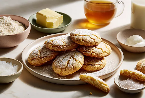 Печенье на сметане за считанные минуты: мягкое, слоистое и с сахарной корочкой