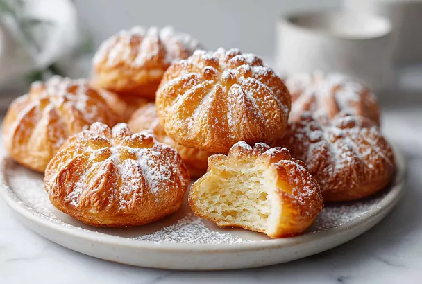 Воздушные лепешки-цветочки на кефире без духовки за 20 минут: хрустят снаружи, тают внутри