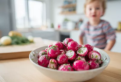 Весенний салат с маринованным редисом: простой и очень вкусный рецепт