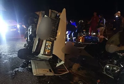 Три человека погибли в жестком ДТП с мотоциклом на Кубани