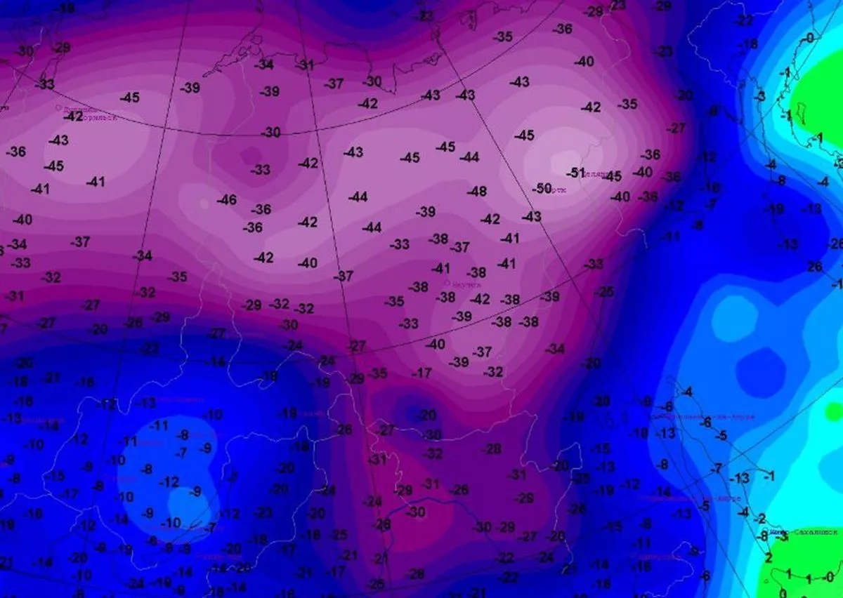 Первые 50-градусные морозы ударили в России