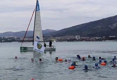 Обливание холодной водой и заплыв в море: Геленджик присоединился к акции «Быть здоровым - это модно!»