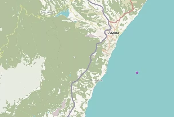 У побережья Крыма произошло землетрясение