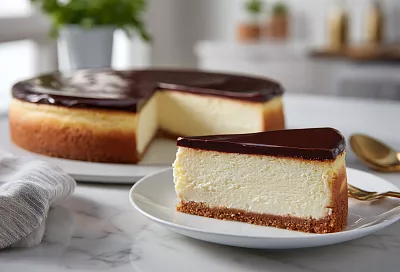 Двухслойный чизкейк: сливочный низ и шоколадный верх — нежно и очень вкусно