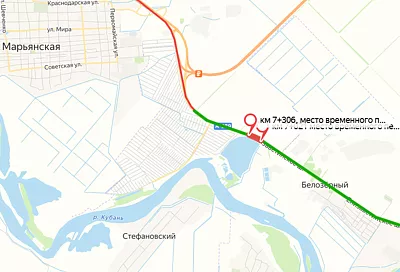Движение на участке трассы А-289 под Краснодаром перекроют трижды 26 апреля