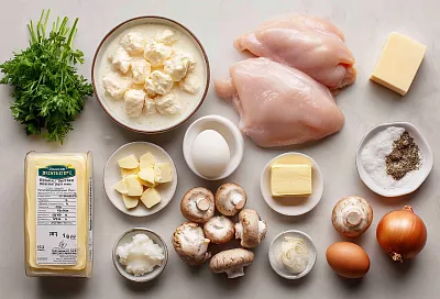 Куриные пирожные с грибным кремом: нежные, как суфле, и исчезают со стола за секунды – закуска, которая покоряет всех!