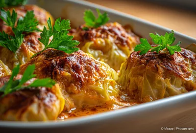 Ленивые голубцы в духовке: сочные, румяные, «как у бабушки», но без свёртывания листьев