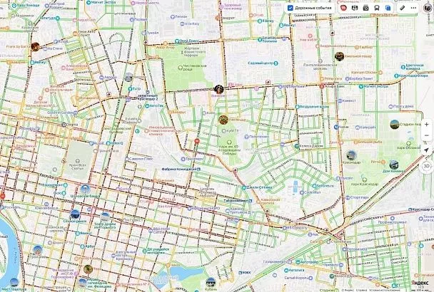 Дождь в городе. Краснодар встал в 10-балльных пробках
