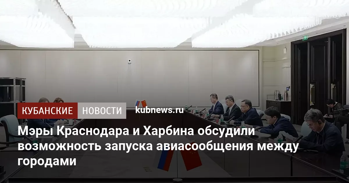 Мэры Краснодара и Харбина обсудили возможность запуска авиасообщения между городами