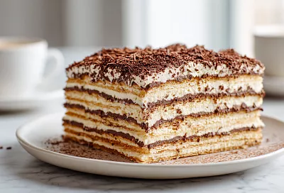 Пеку армянский торт «Микадо»: тонкие коржи с варёной сгущёнкой и шоколадным кремом — слоистый и невероятно нежный