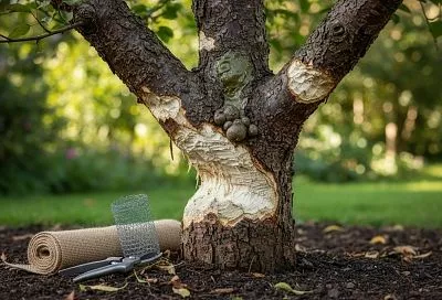 Как спасти и восстановить дерево, поврежденное мышами