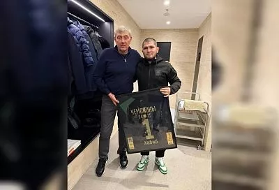 Хабиб Нурмагомедов опубликовал фото с президентом «Краснодара» Сергеем Галицким 