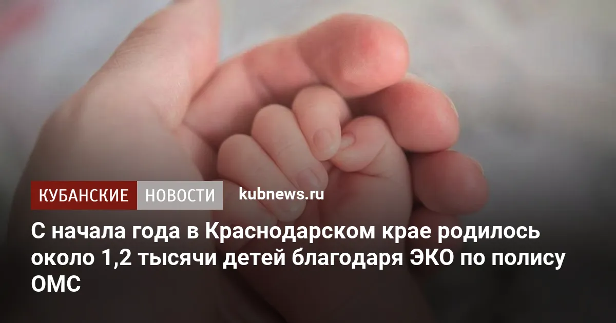 С начала года в Краснодарском крае родилось около 1,2 тысячи детей благодаря ЭКО по полису ОМС
