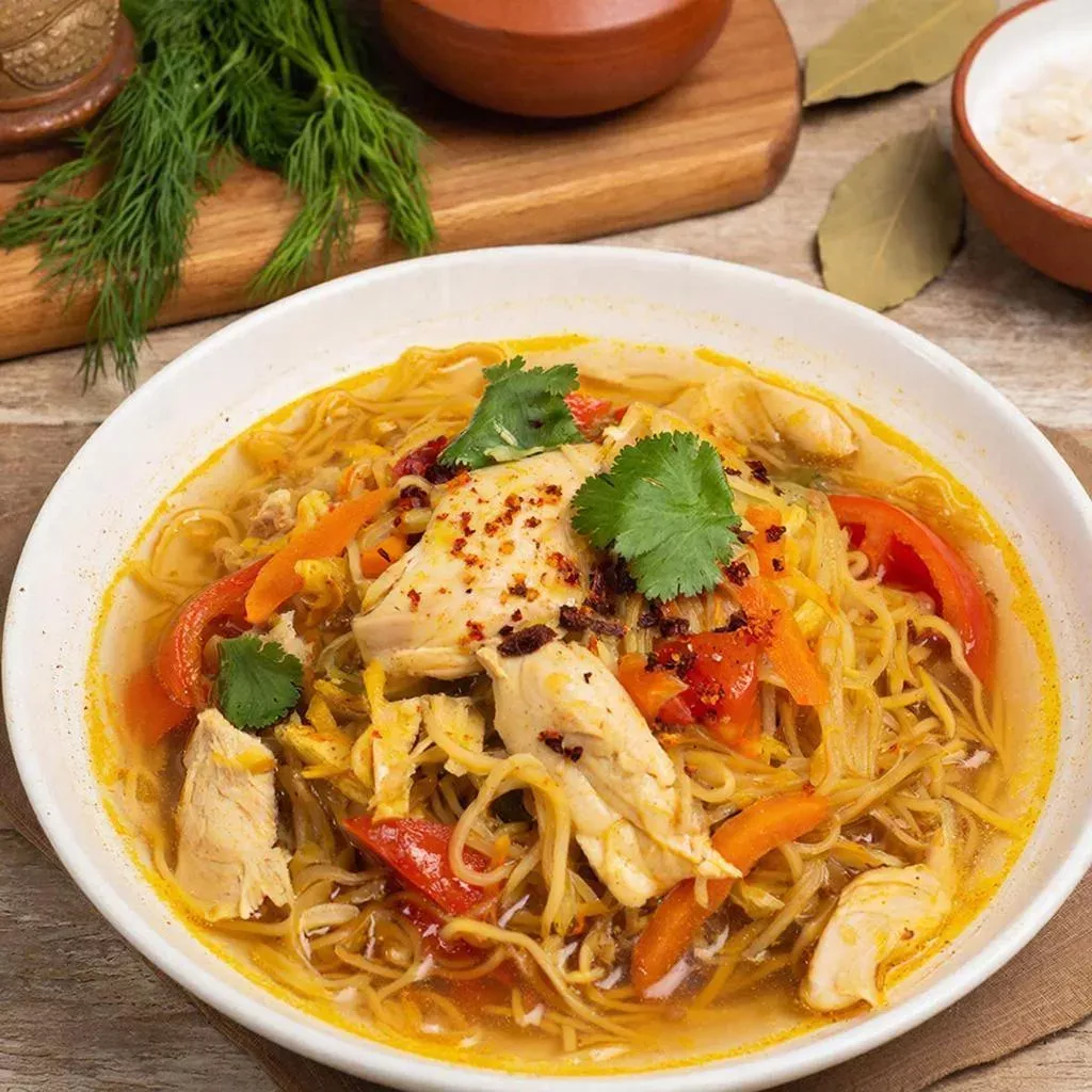 Лагман из курицы: в сто раз вкуснее обычного куриного супа