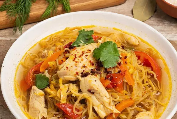 Лагман из курицы: в сто раз вкуснее обычного куриного супа