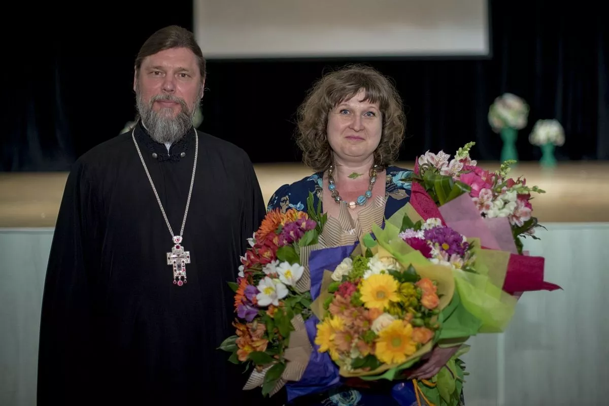 Елена Скобцева и протоиерей Александр Игнатов