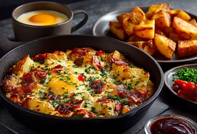 Картофельная запеканка «как пицца»:  — нарезаю дольками и сразу к столу