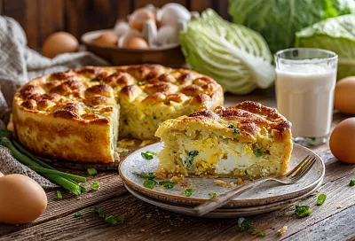 Капустный пирог, от которого сходят с ума! Беру кефир, заливаю начинку – и в духовку