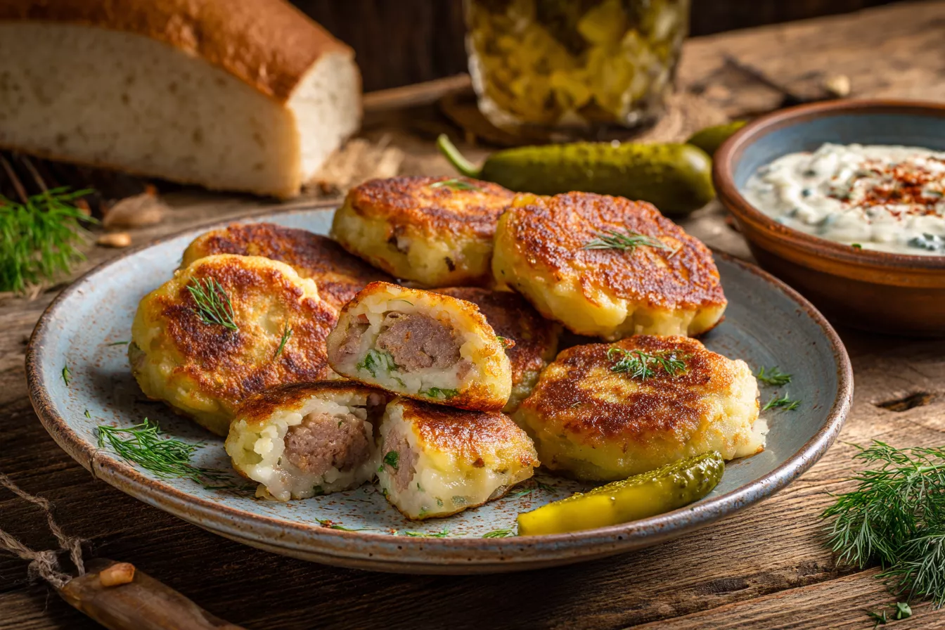 Картофельные зразы с сосисками: простой рецепт