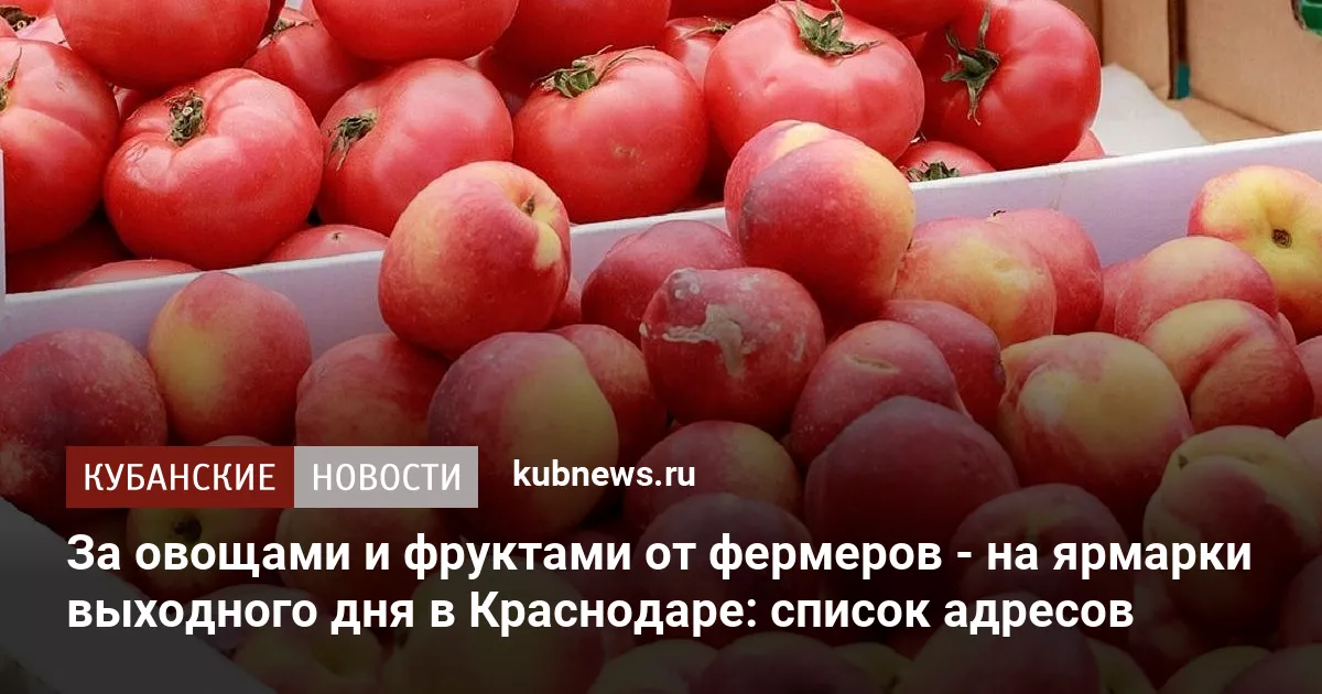 За овощами и фруктами от фермеров - на ярмарки выходного дня в Краснодаре: список адресов