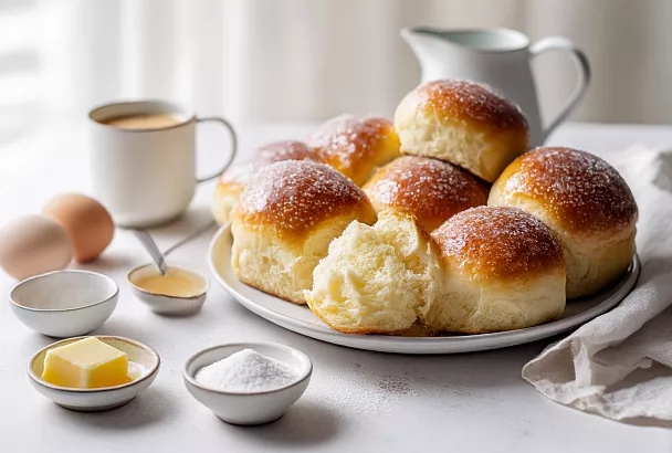 Сахарные булочки: мягкие, пышные и с хрустящей корочкой