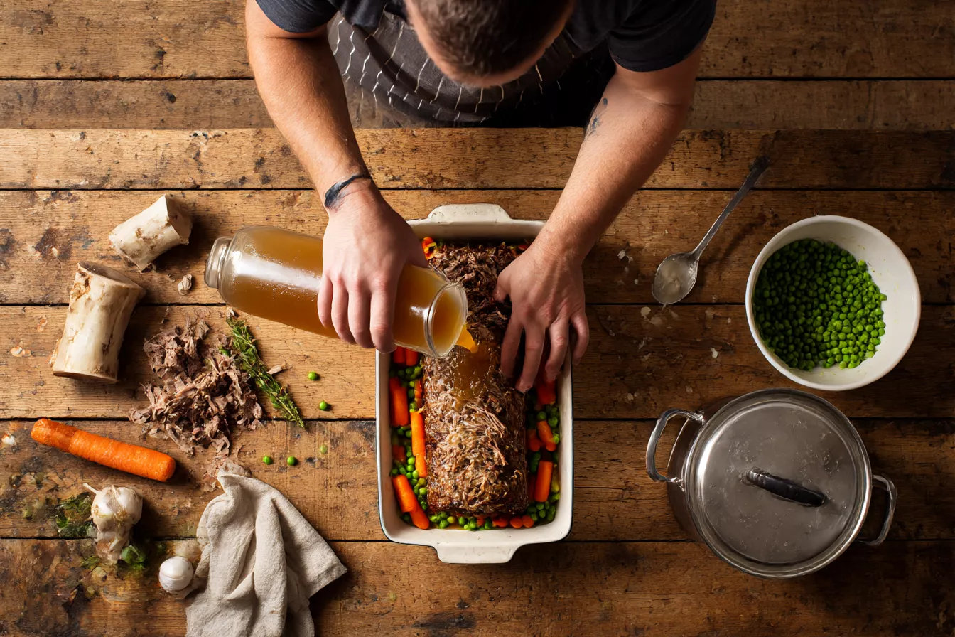 Холодец без желатина для лотка 2,5 литра: всё рассчитано до грамма