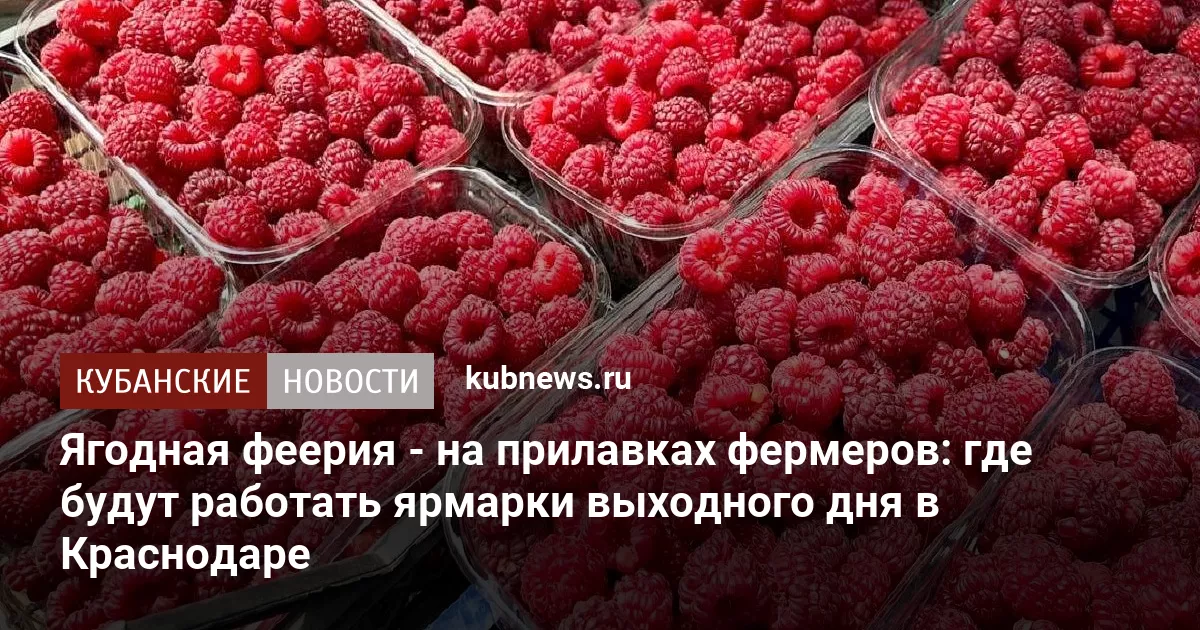 Ягодная феерия - на прилавках фермеров: где будут работать ярмарки выходного дня в Краснодаре