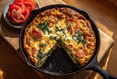 Фытыр из лаваша с творогом и шпинатом: сытный завтрак за 30 минут