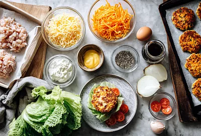 Бургер без муки для похудения: 38 г белка и всего 327 ккал на порцию