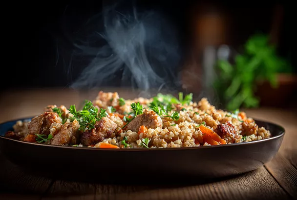 Самая вкусная гречка с мясом по-семейному: рассыпчатая и ароматная 