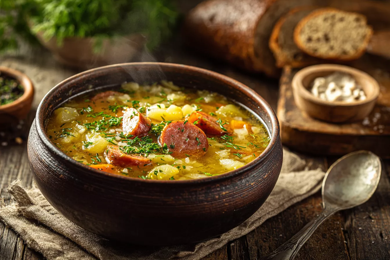 Суп с квашеной капустой и перловкой: ароматный шедевр из простых продуктов