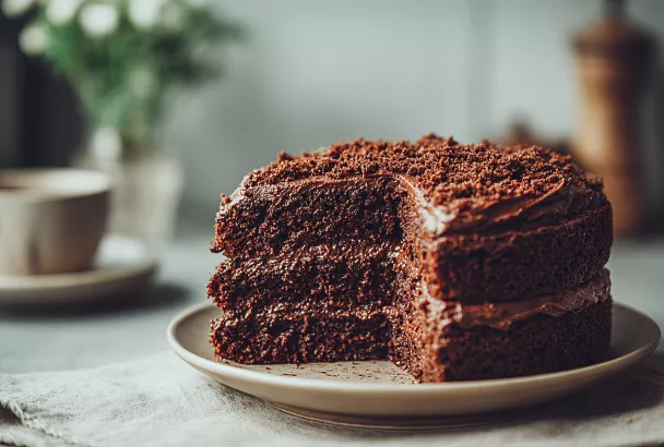 Быстрый шоколадный торт без яиц и дрожжей: мягкий, сочный и очень вкусный. Готов за час вместе с выпечкой