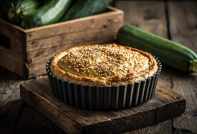 Кабачковый пирог с яйцом и зеленью: просто перемешал и в духовку