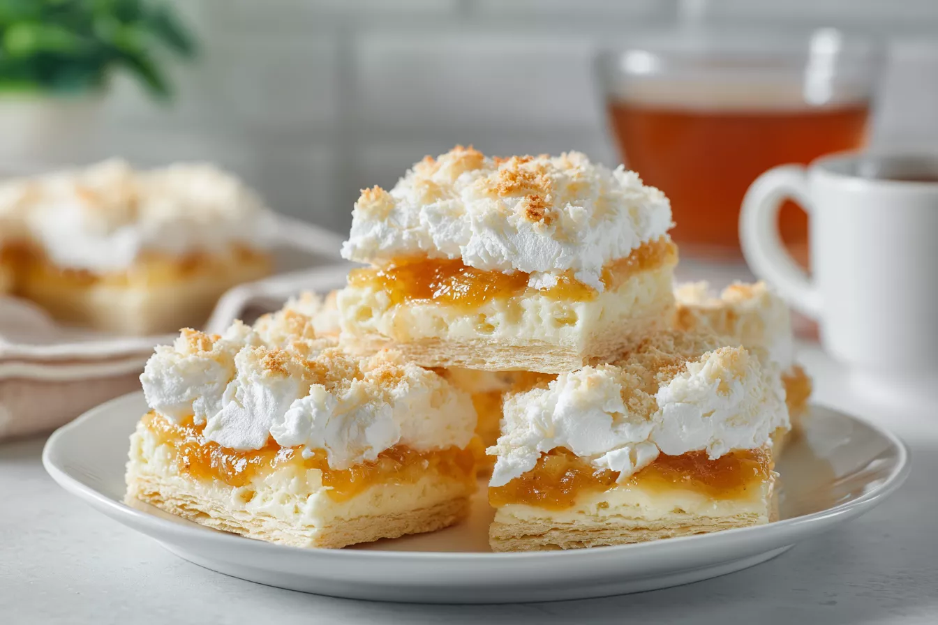 Воздушные пирожные Каракумы: снежная меренга, сочный джем и хрустящая крошка