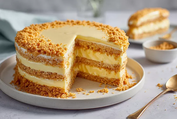 Гениальный торт без духовки и миксера – когда света нет, а вкусного хочется прямо сейчас!