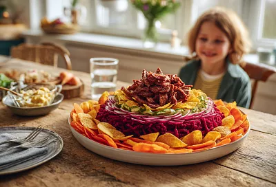 Салат «Костёр»: яркий, хрустящий и очень вкусный