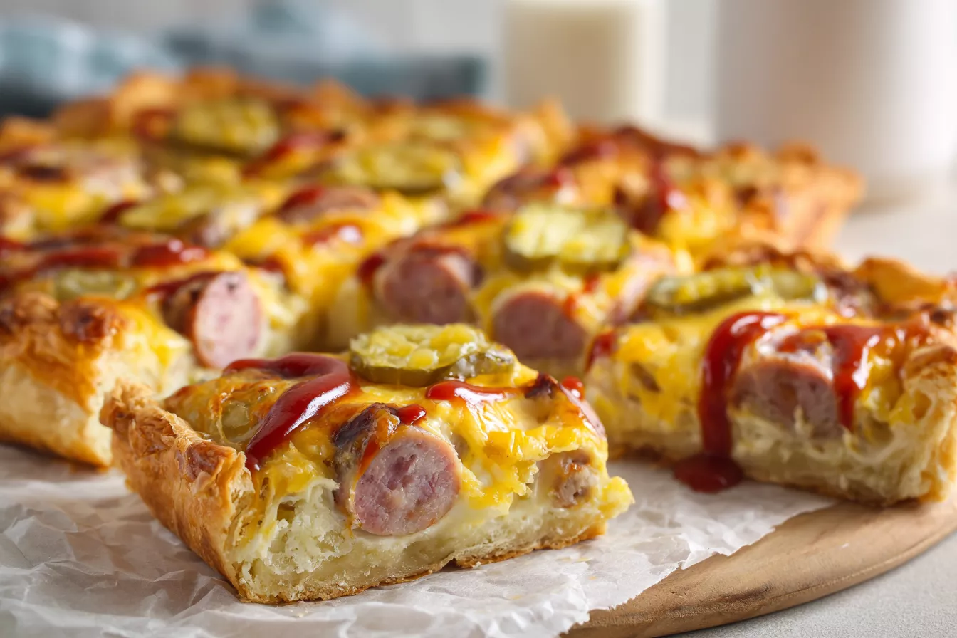 Ленивый заливной пирог с колбасой и сыром — быстрый и очень вкусный