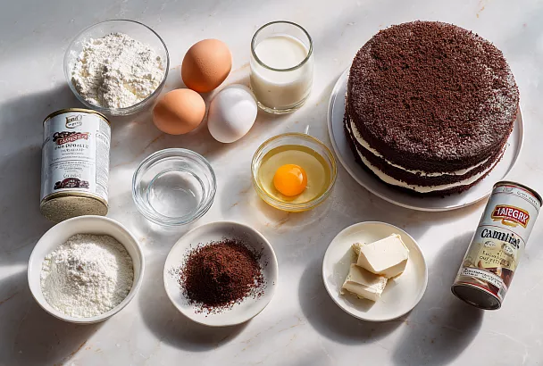 Легендарный торт «Три стакана» – нежный шоколадный бисквит и самый простой крем, который тает во рту