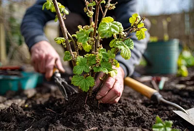 Весенний уход за смородиной: чтобы ягоды были крупными и сладкими