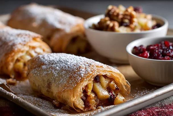 Тушу яблоки для штруделя  — корочка хрустит, начинка без лишней влаги