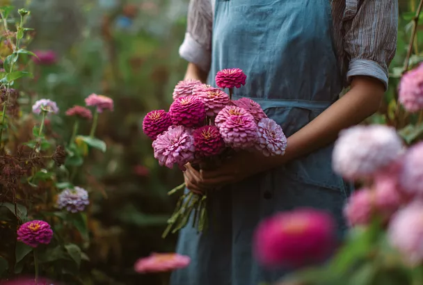 Циннии: идеальные цветы для начинающих садоводов и любителей срезки