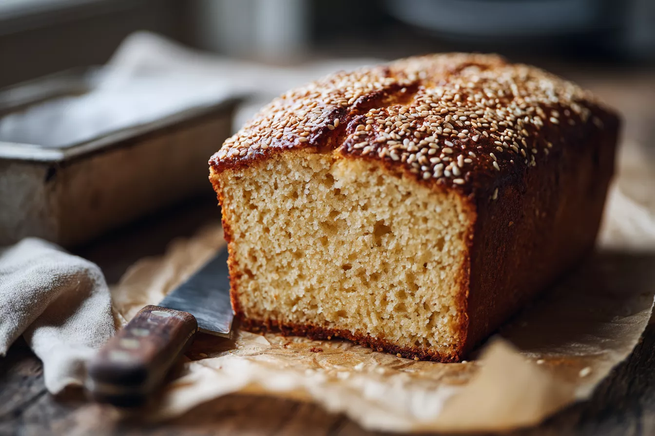 Тахинный «хлеб» без муки, глютена и дрожжей: 3 ингредиента и духовка