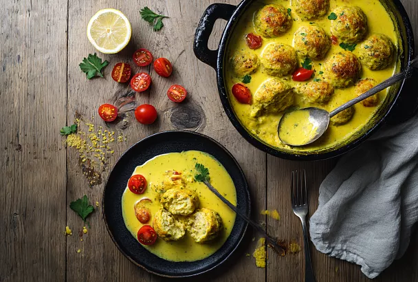 Замороженная треска больше не проблема: нежные рыбные тефтели в пряном соусе