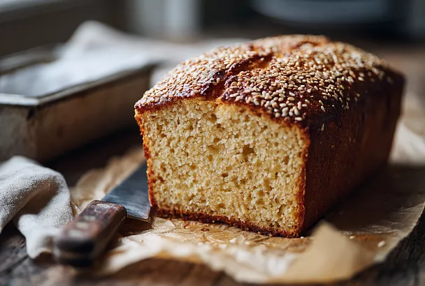 Тахинный «хлеб» без муки, глютена и дрожжей: 3 ингредиента и духовка