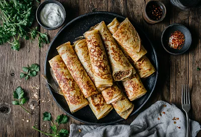 Грузинские блины с мясом: исчезают быстрее, чем вы успеете их пожарить