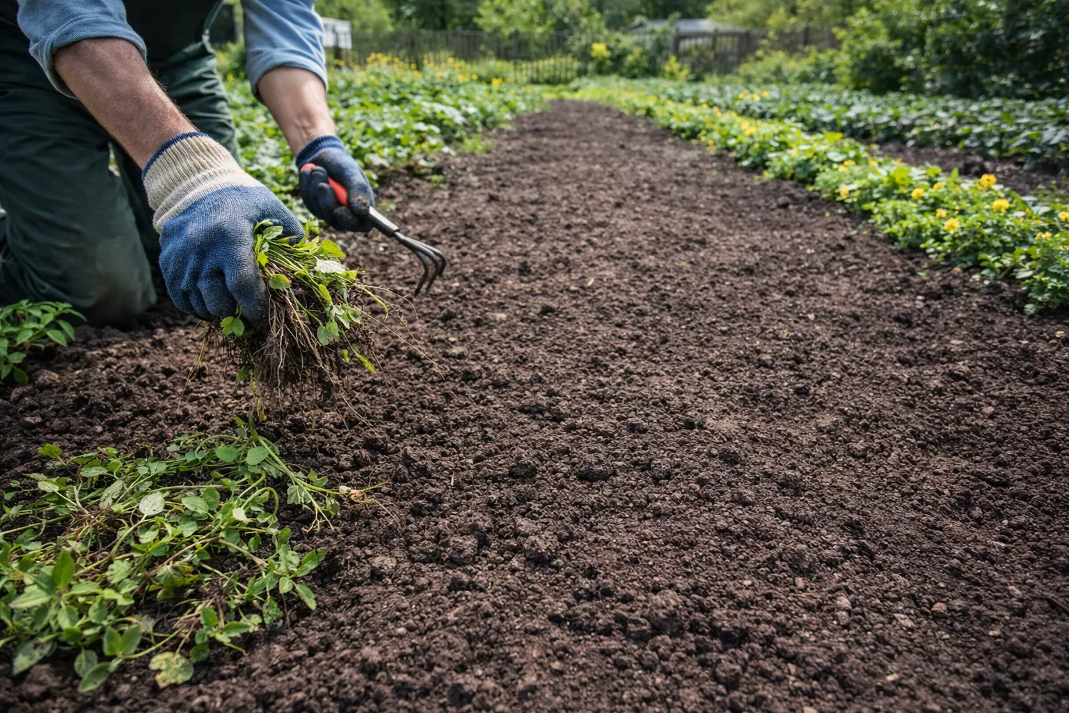 Выманиваю всю противную траву с дачи за 1 заход – сорняков как след простыл перед сезоном 2026