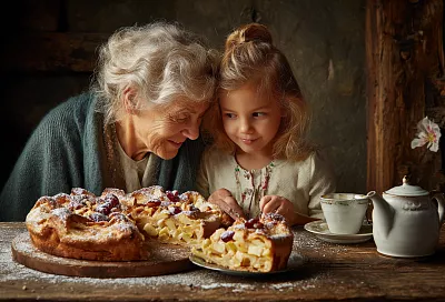 Простой яблочный пирог на кефире: пышный, ароматный и сочный